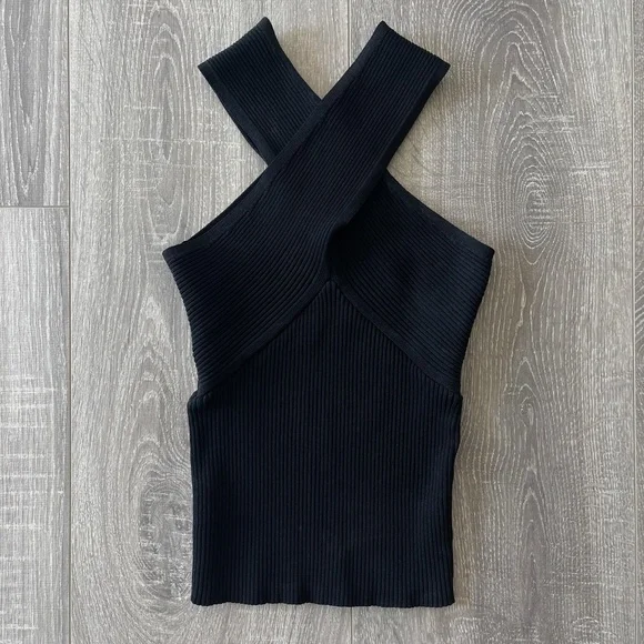 Zara Knit Top With Crossed Straps - Picture 5 of 6